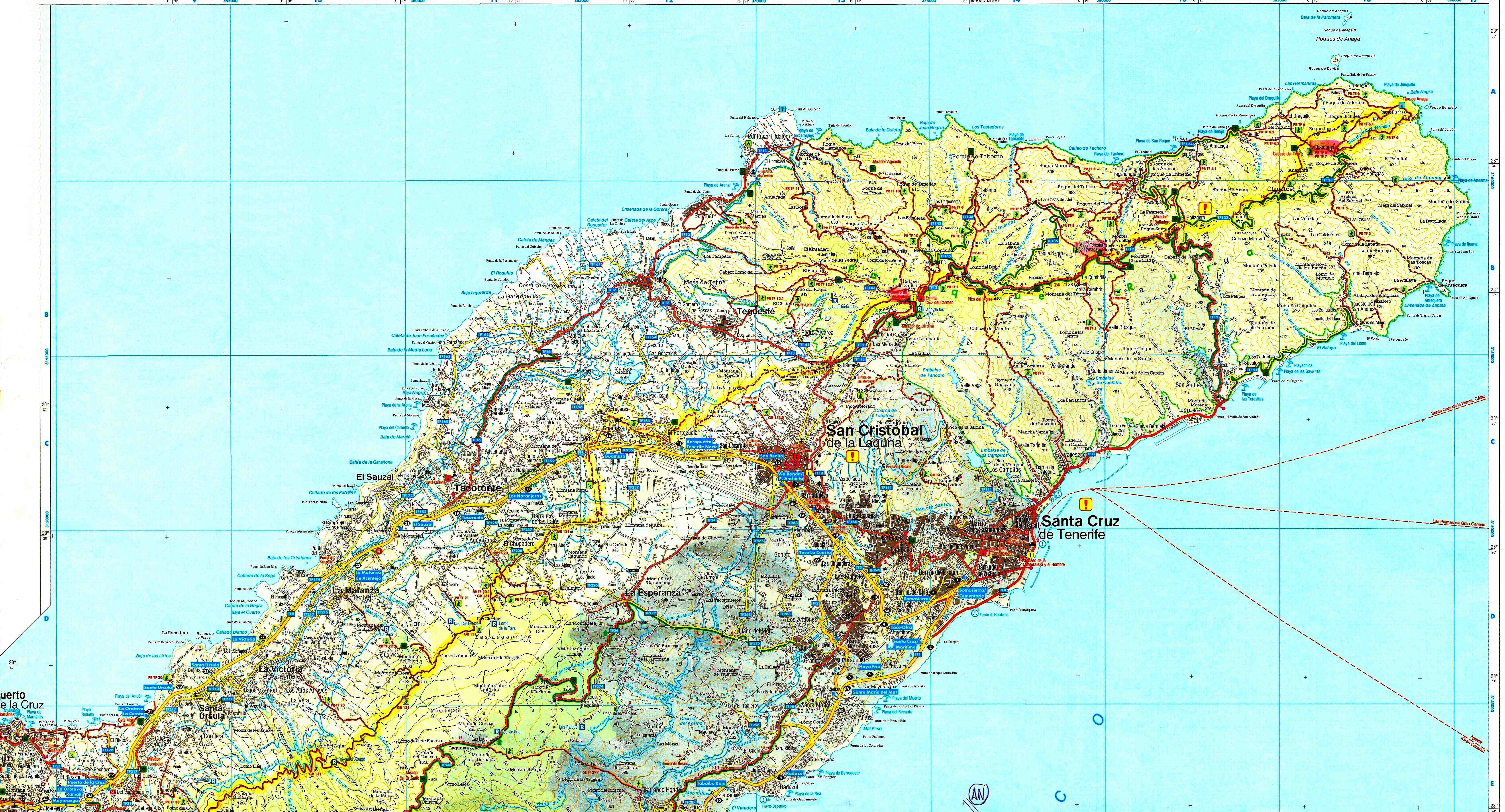 Carte routière de l’Espagne & Portugal | National ...